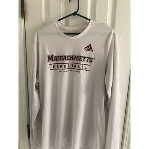 UMass Minutemen Basketball Men's Size XL Adidas Creator WhiteGraphic T-Shirt Tee